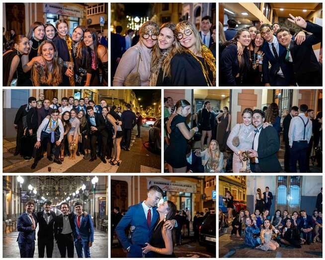 Imágenes de grupos de jóvenes de madrugada tras la fiesta de Fin de Año/Acfi Press.